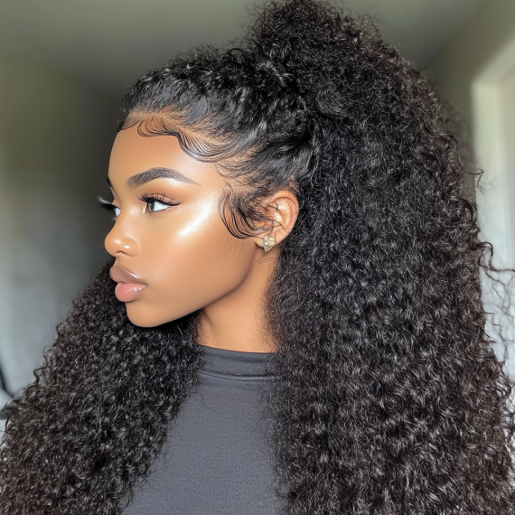 Best Easy Half Wig Hairstyles - Sleek Middle Part with Borrowed Curls.png