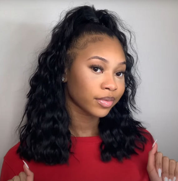 Best Quick Weave Hairstyles for Black Women 2024 - Half Up Half Down Quick Weave.png