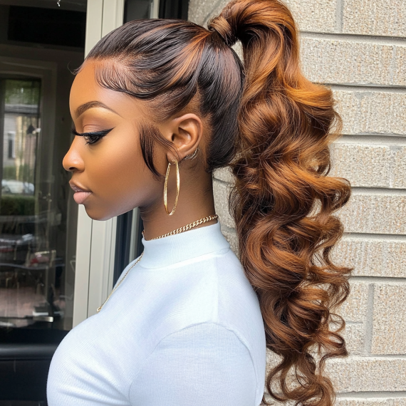 Best Quick Weave Hairstyles for Black Women 2024 - High Ponytail Quick Weave Hairstyle.png