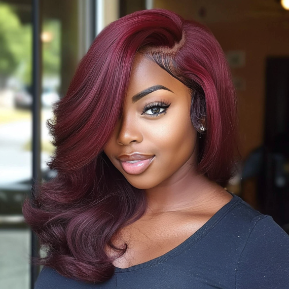 Best Quick Weave Hairstyles for Black Women 2024 - Side Part Quick Weave Hairstyle.png